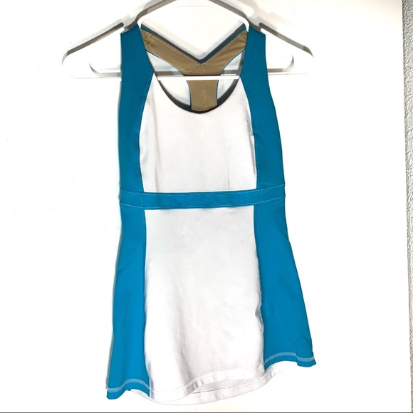 Lululemon white & blue tank top